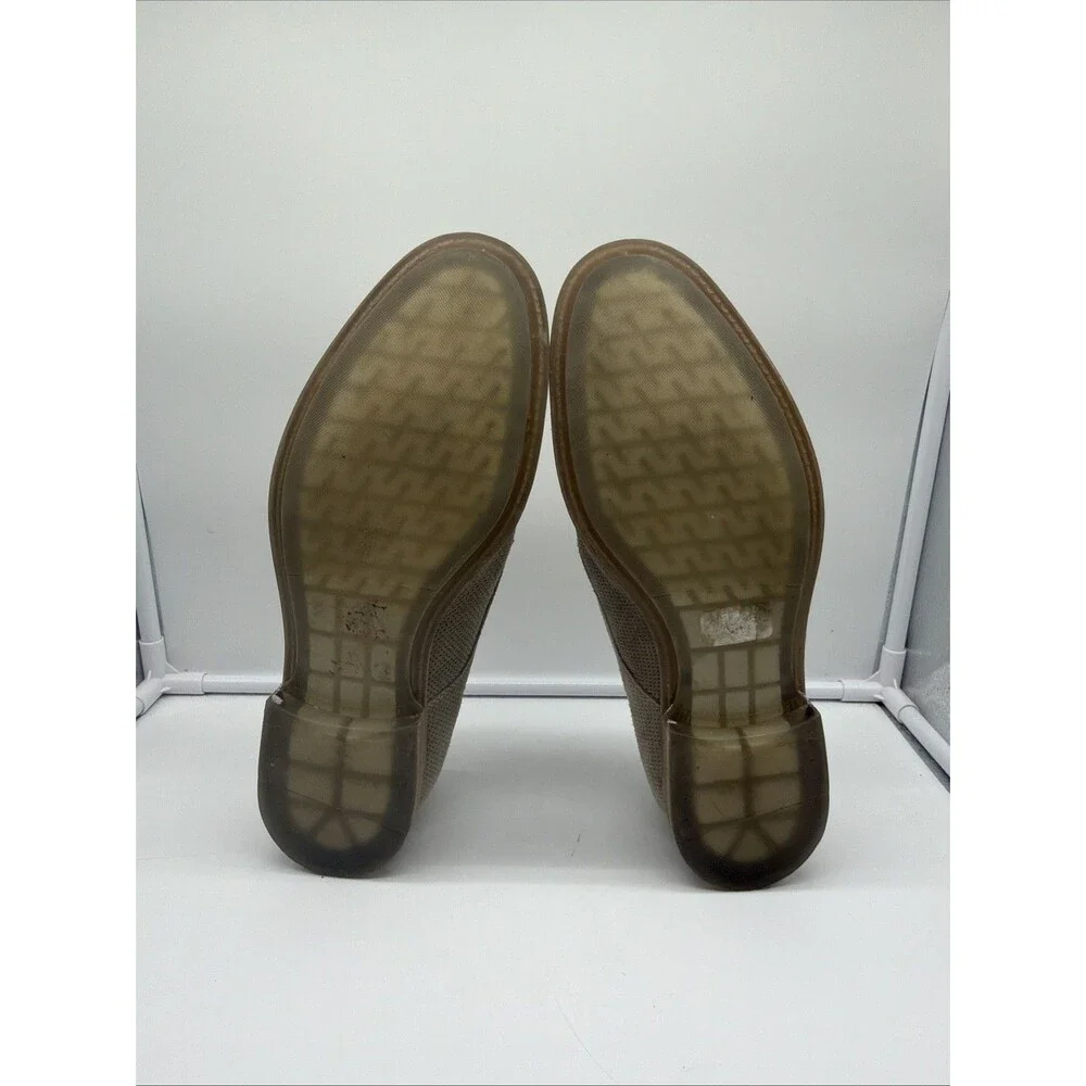 Saks 5th Avenue “Blue” Men’s Taupe Suede Textured Leather Shoes Size 9 1/2 M